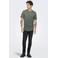 ONLY & SONS gemeleerd regular fit T-shirt ONSBENNE LIFE LONGY castor gray