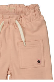thumbnail: Roze meisjes BESS baby regular fit broek van katoen met elastische tailleband en effen
