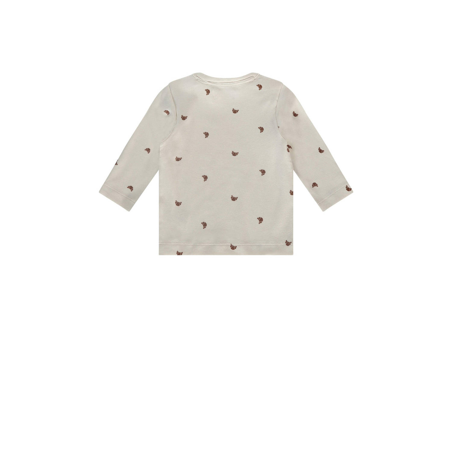 A Tiny Story baby longsleeve met all over print ecru bruin