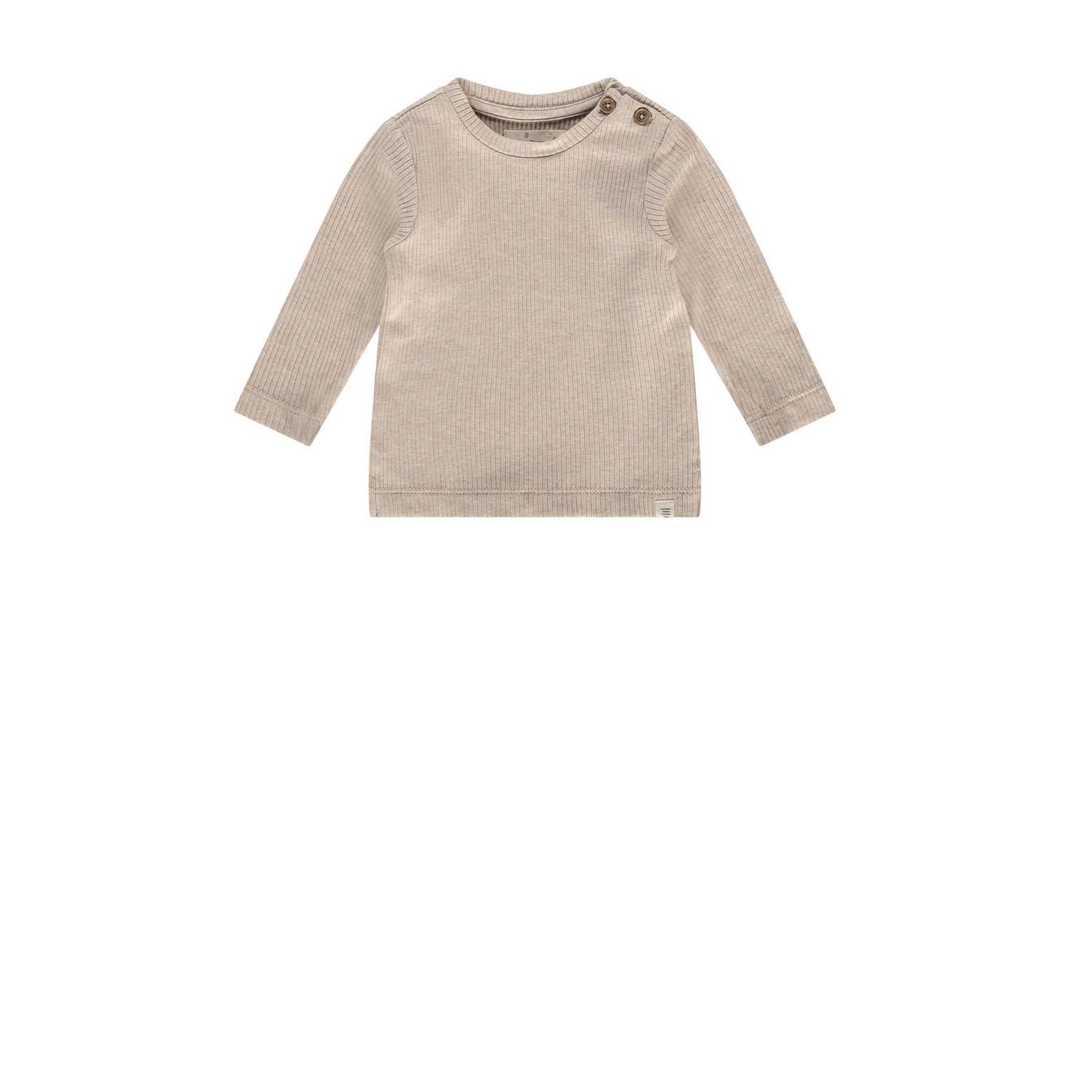 A Tiny Story baby longsleeve ecru Stretchkatoen Ronde hals 50