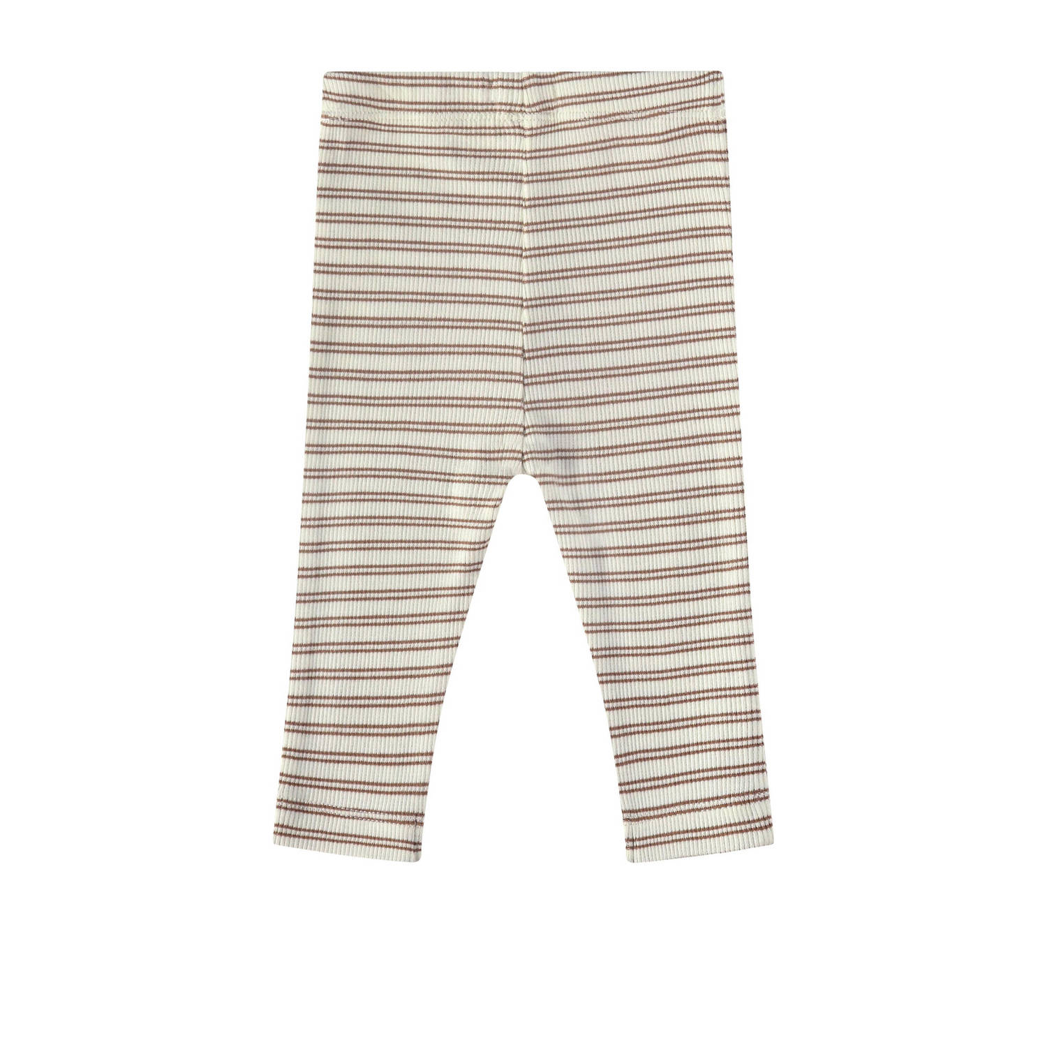 A Tiny Story baby gestreepte regular fit broek beige ecru