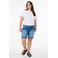 Zizzi denim slim regular waist short blauw