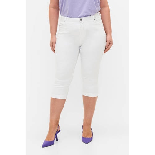 Zizzi high waist capri jeans AMY wit