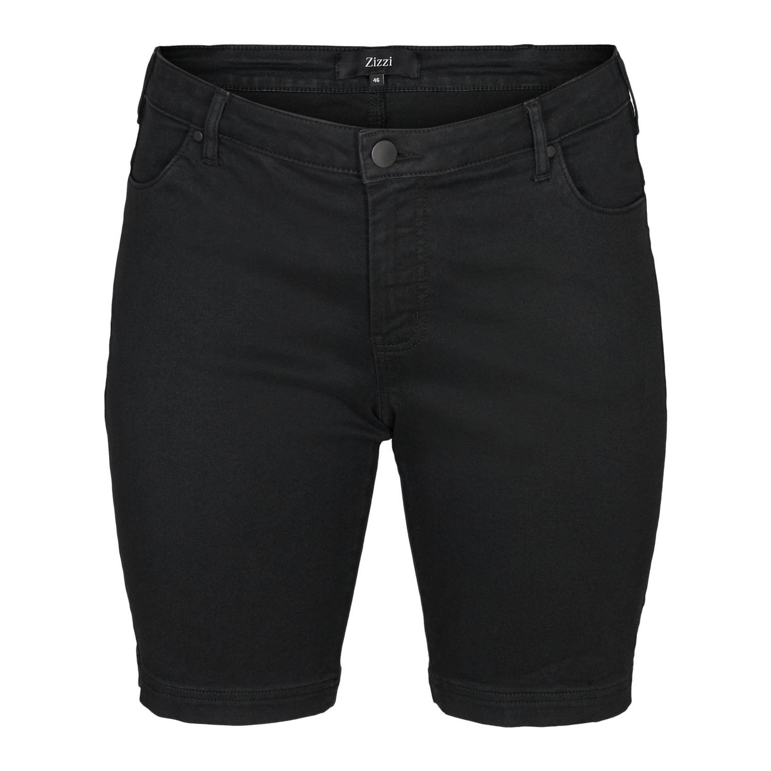 Zizzi denim slim regular waist short zwart