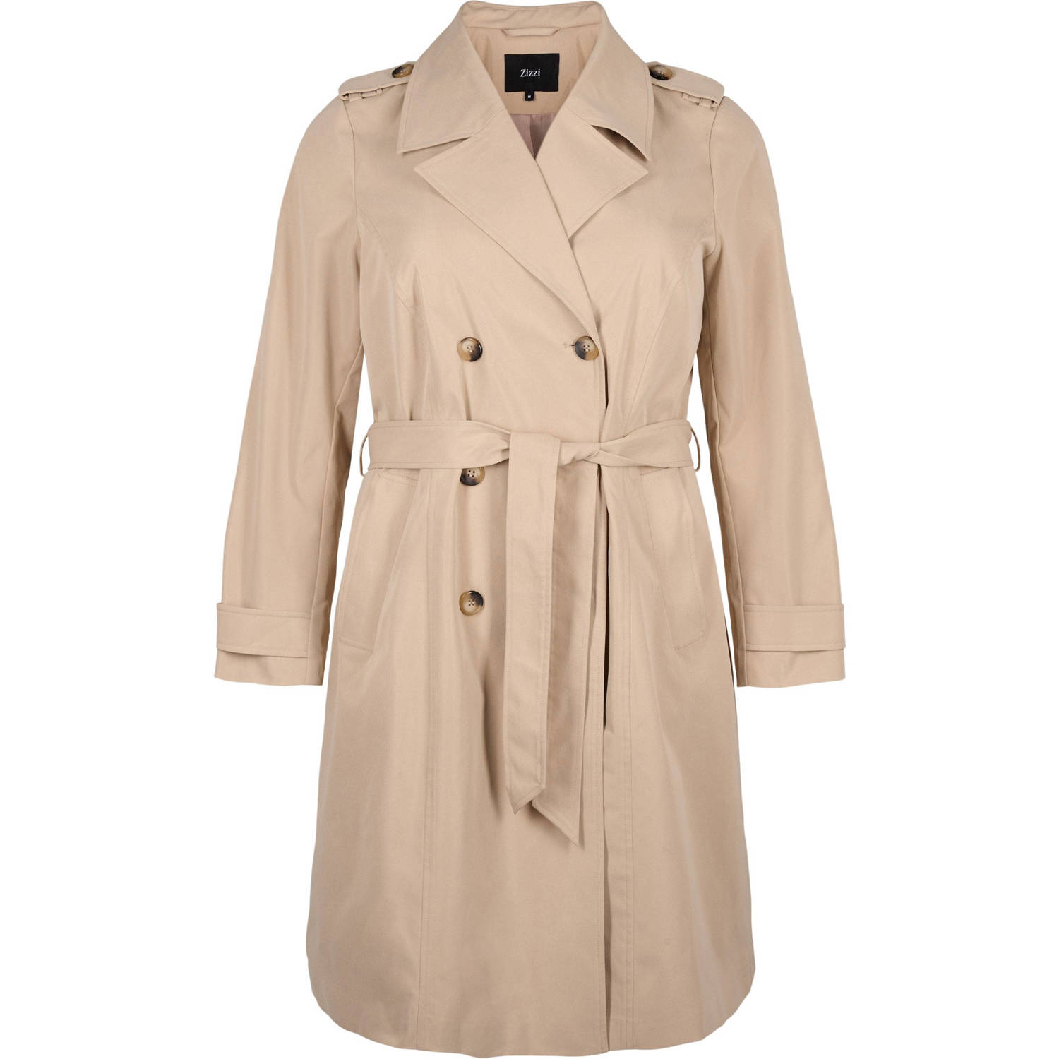 Zizzi trenchcoat jas beige