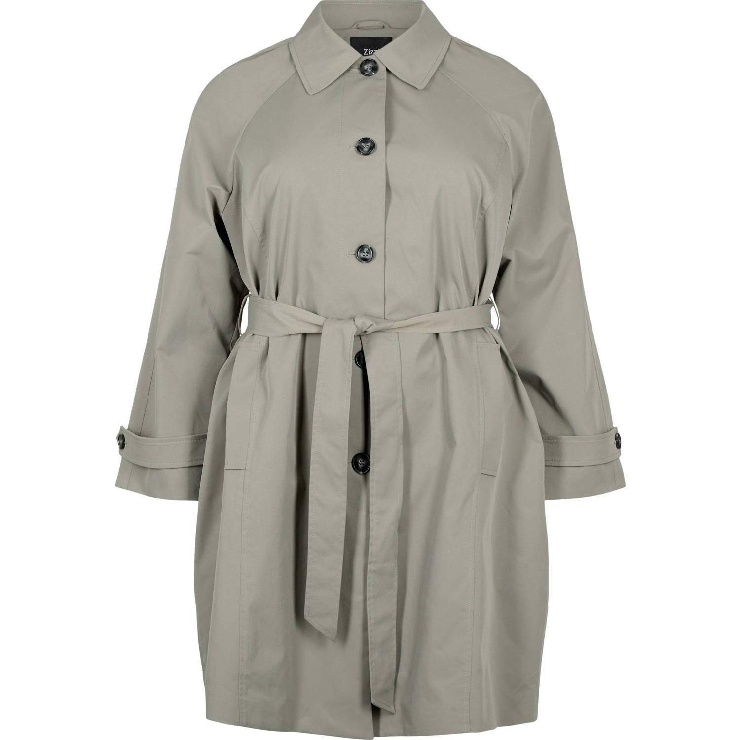 Zizzi trenchcoat jas kaki