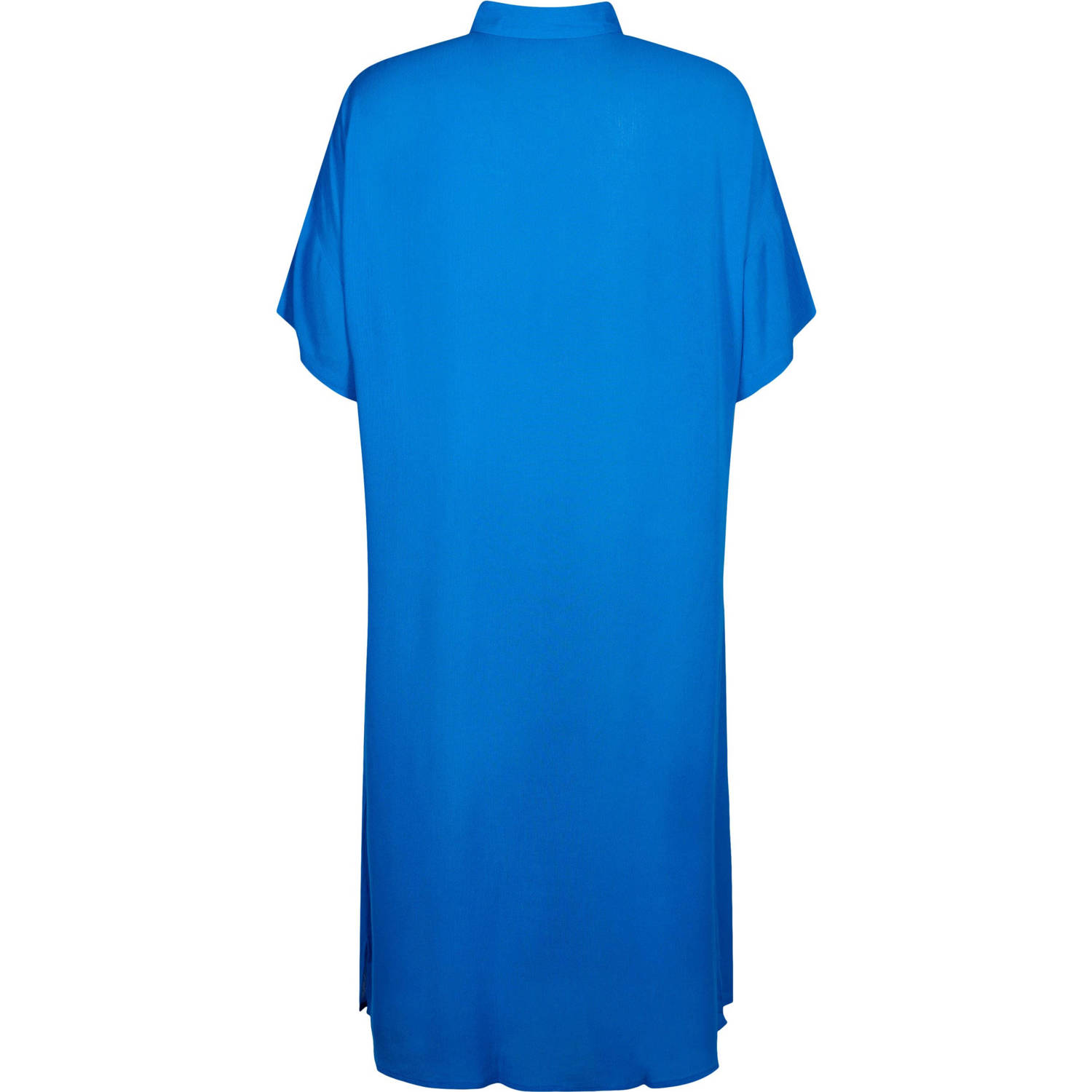 Zizzi semi-transparante blousejurk blauw