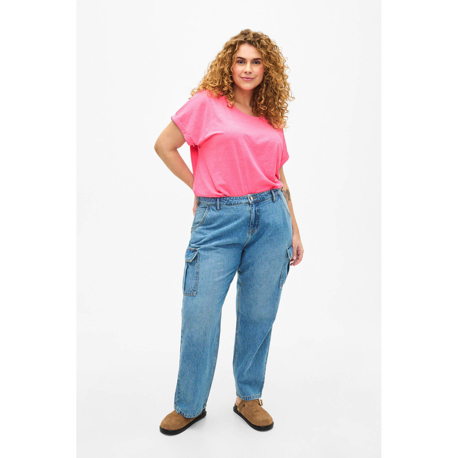 Zizzi T-shirt roze