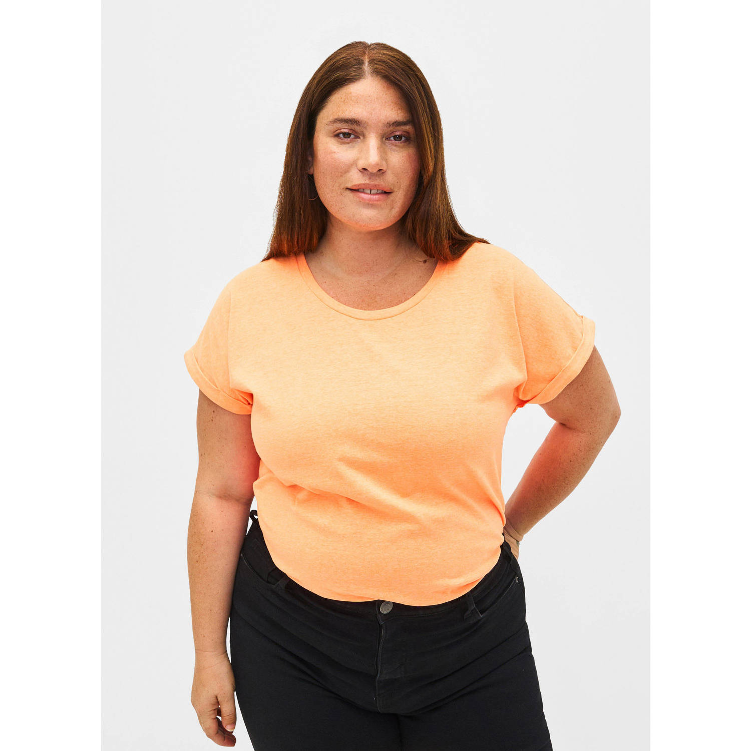 Zizzi T-shirt oranje