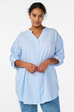 gestreepte blouse blauw/ wit