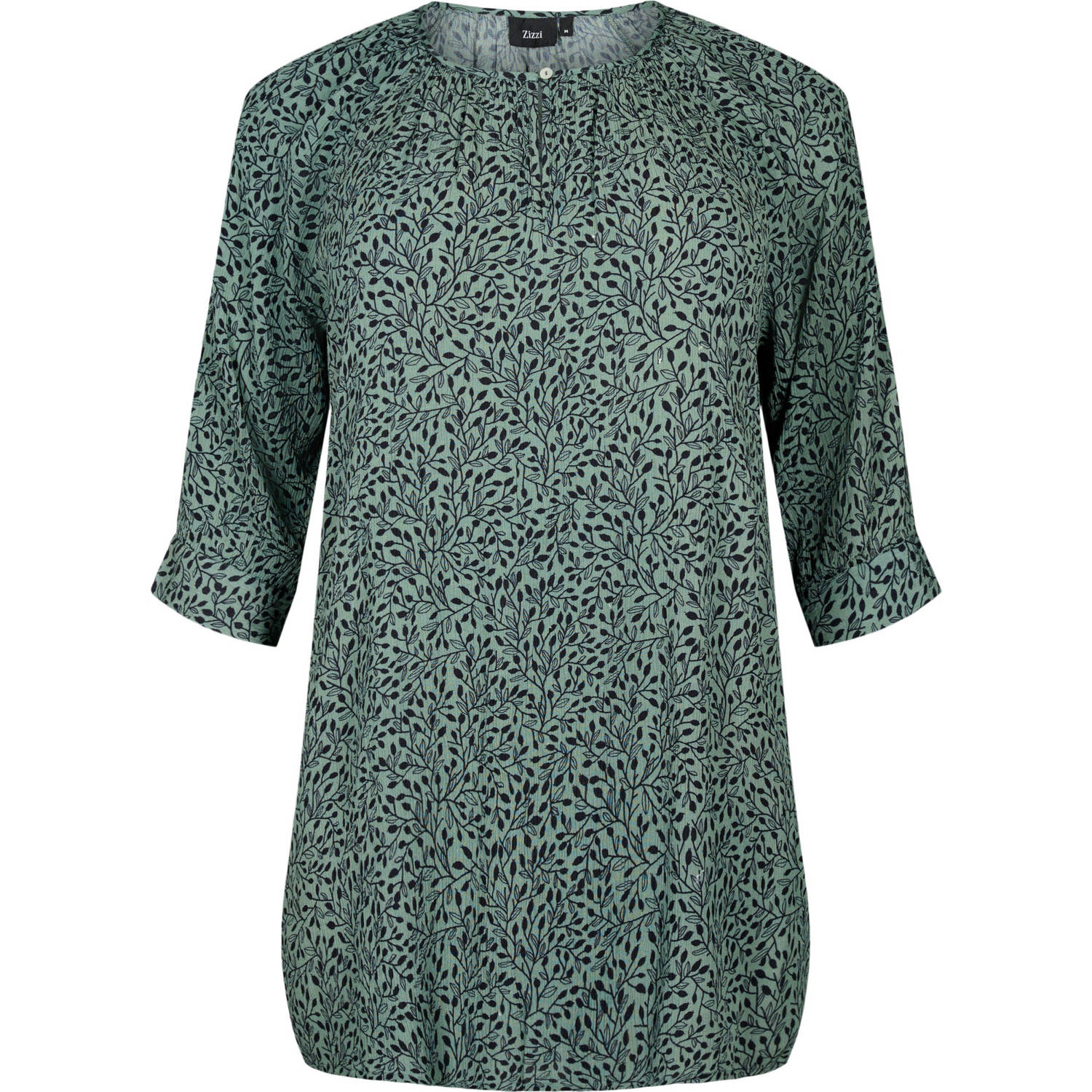 Zizzi tuniek met all over print groen