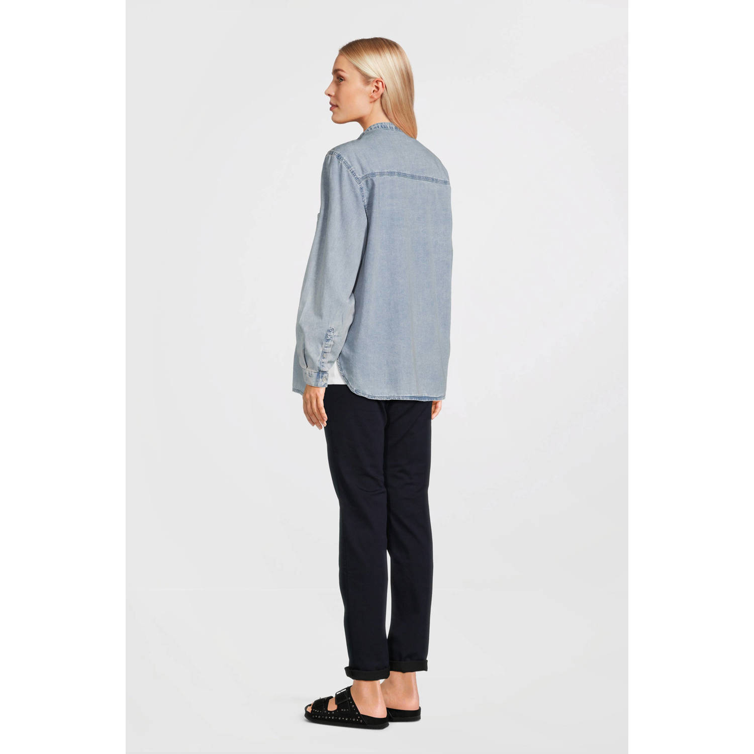 Love2wait low waist skinny broek Emerald donkerblauw Dames Denim Effen 33