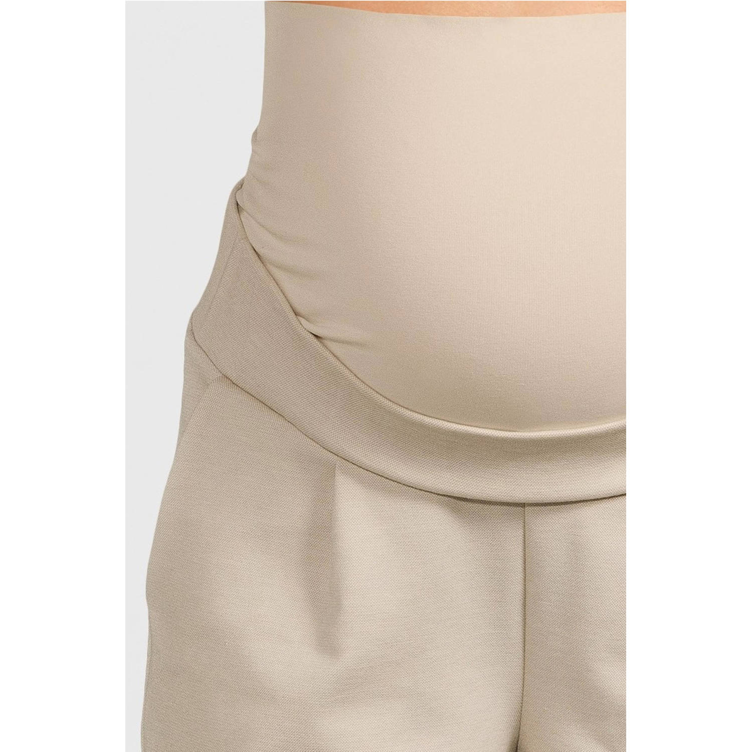 LOVE2WAIT low waist wide leg broek beige
