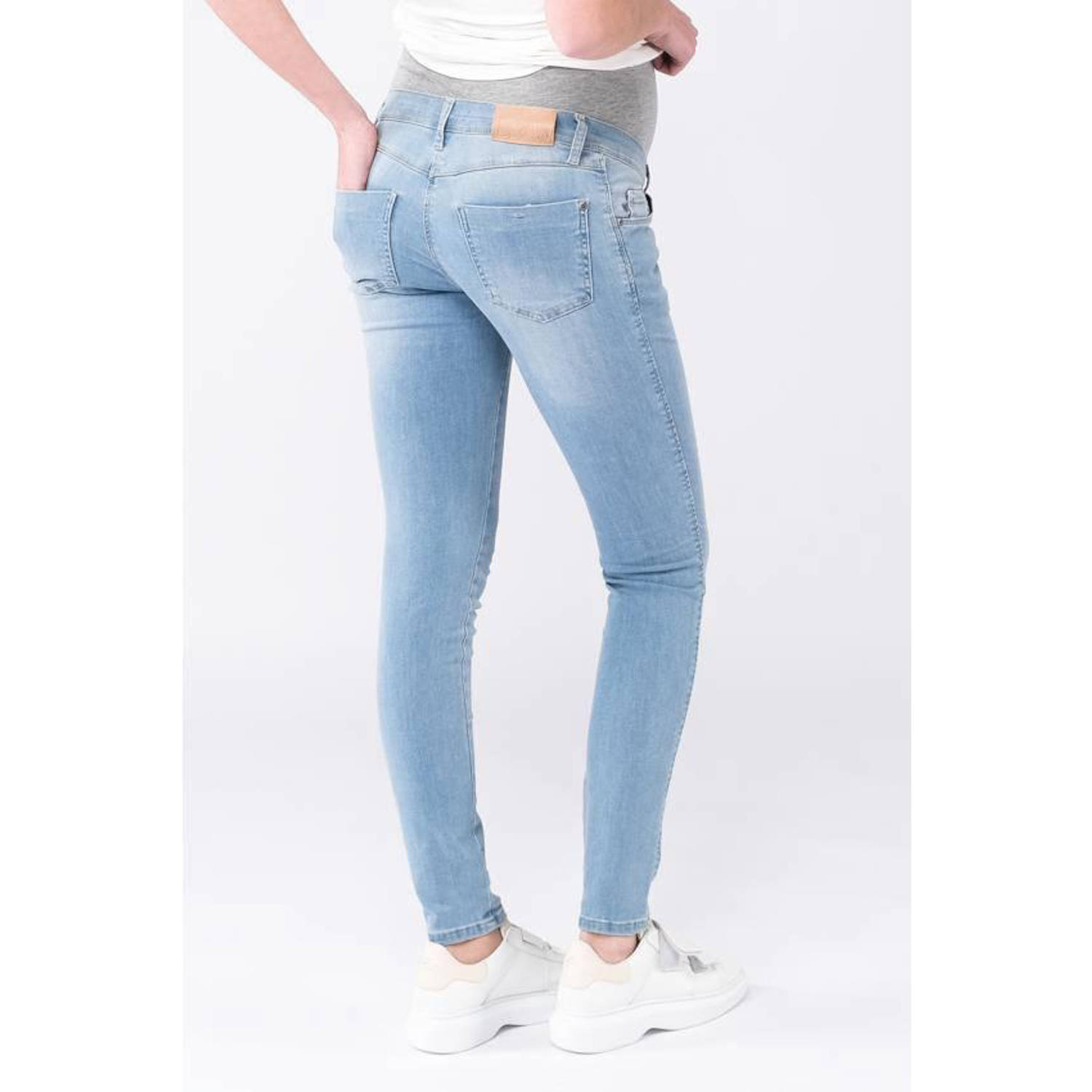 LOVE2WAIT low waist zwangerschaps skinny jeans Sophia light blue denim