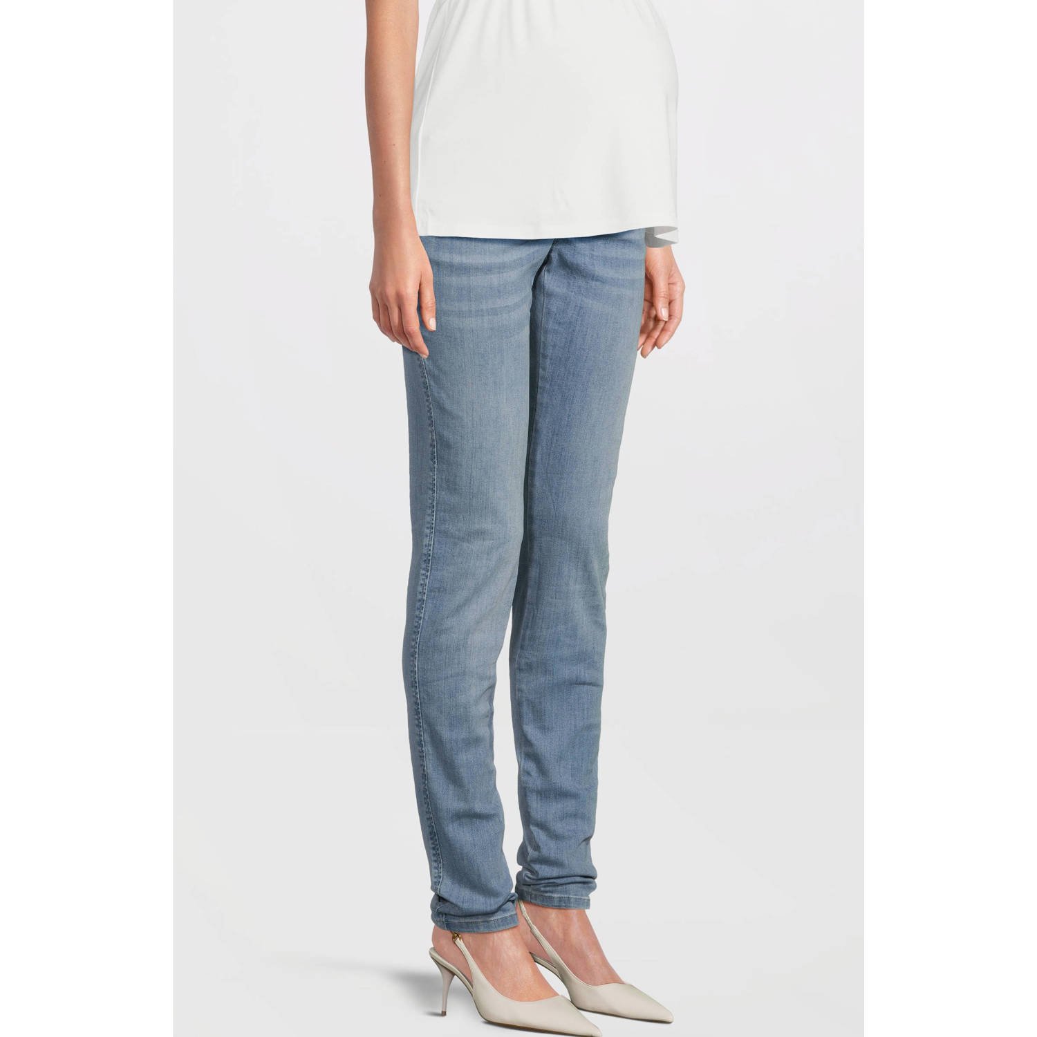 Love2wait low waist zwangerschaps skinny jeans Sophia light blue denim Blauw 26