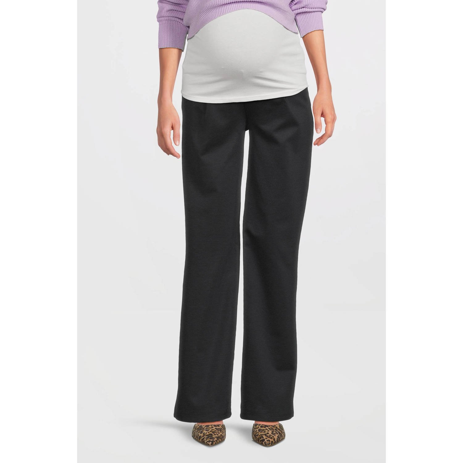 Love2wait low waist loose fit broek donkerblauw Dames Polyester Effen XS