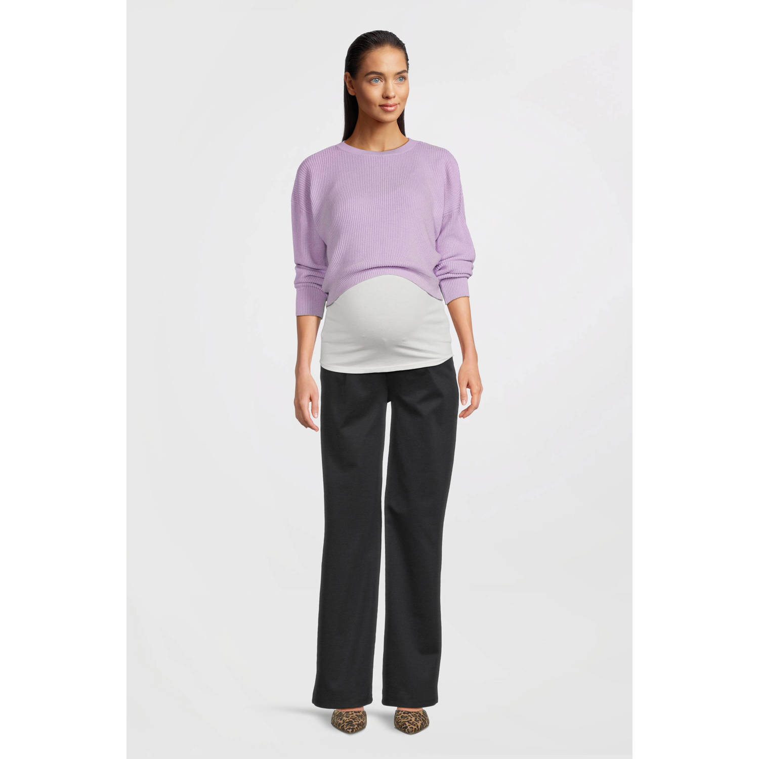 LOVE2WAIT low waist loose fit broek donkerblauw