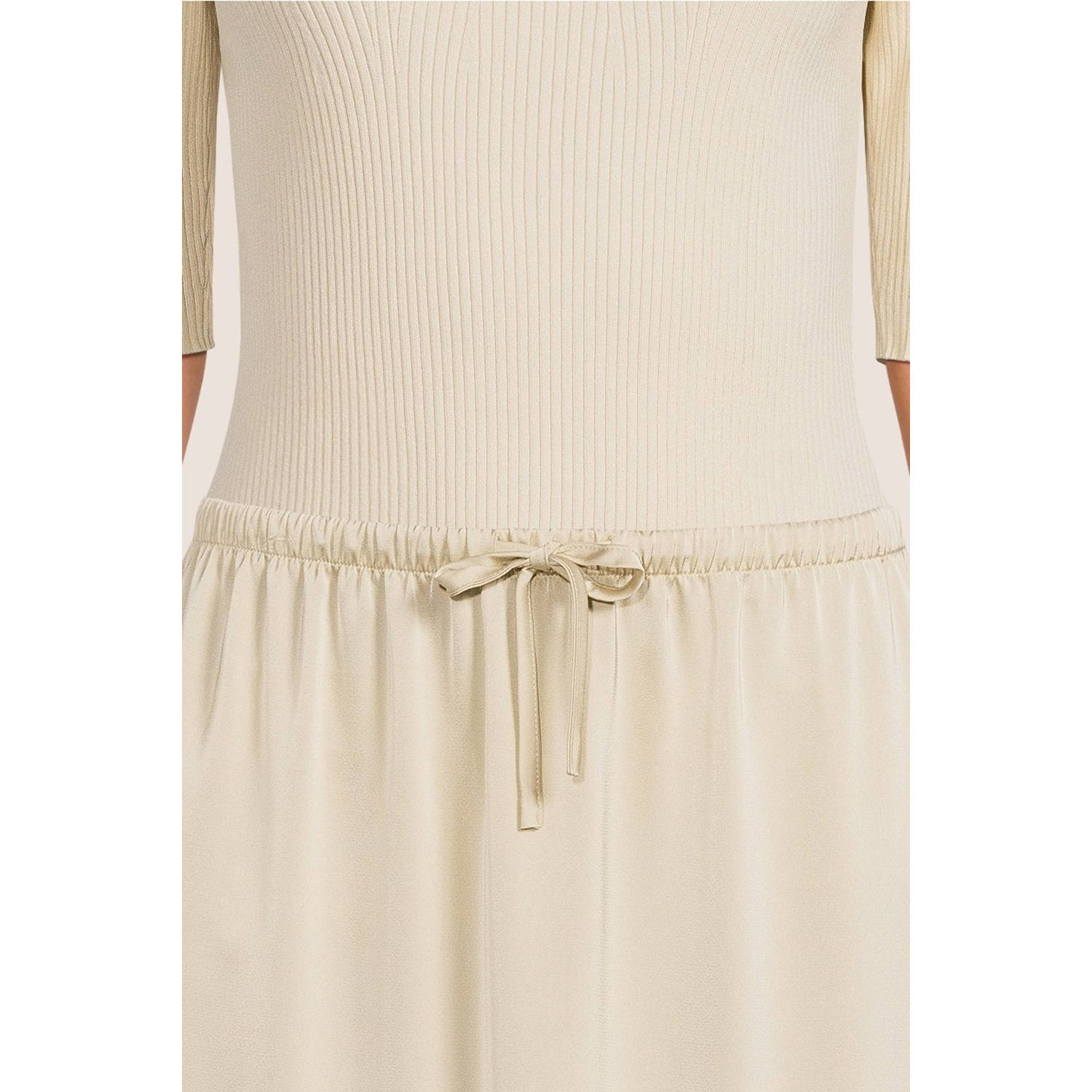 Another-Label satijnen maxi rok ecru