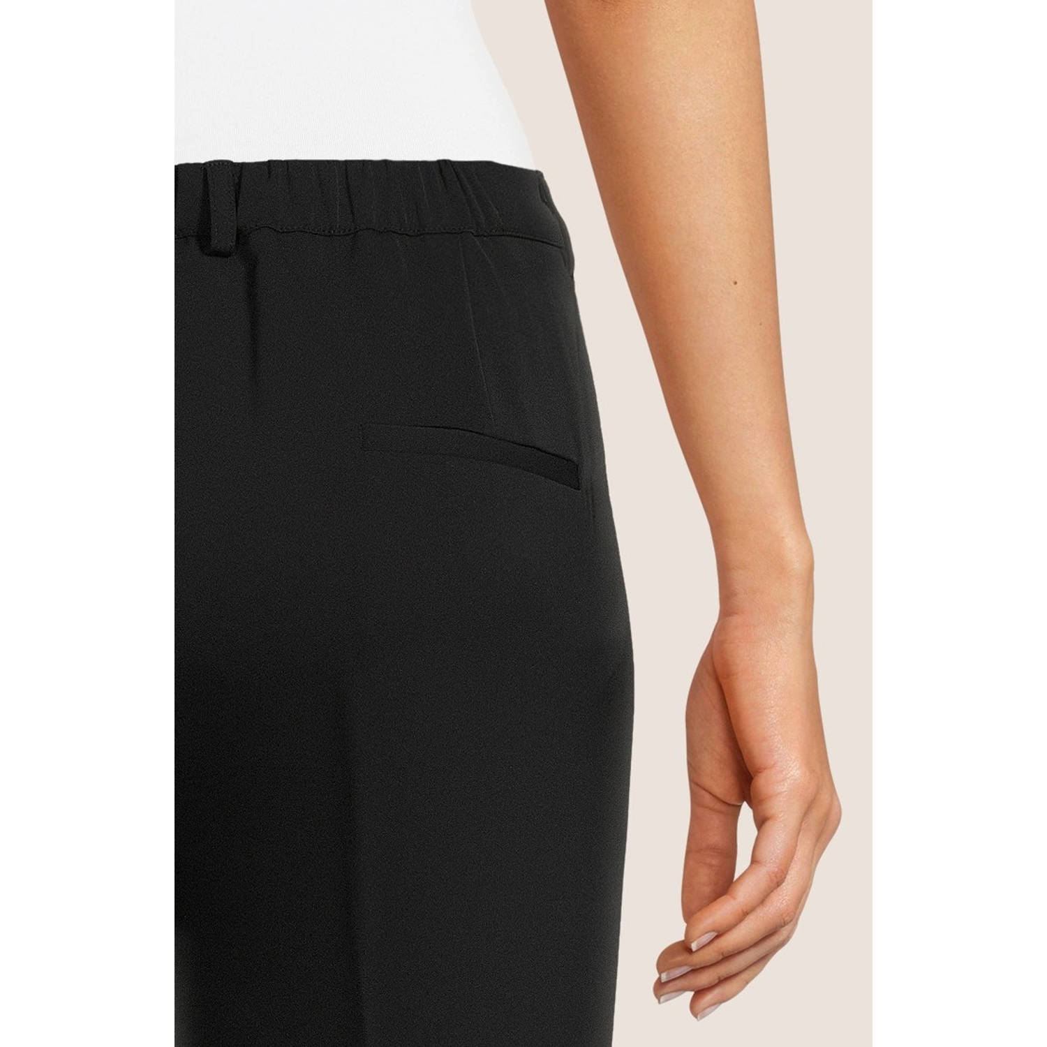 Another-Label high waist straight fit pantalon zwart