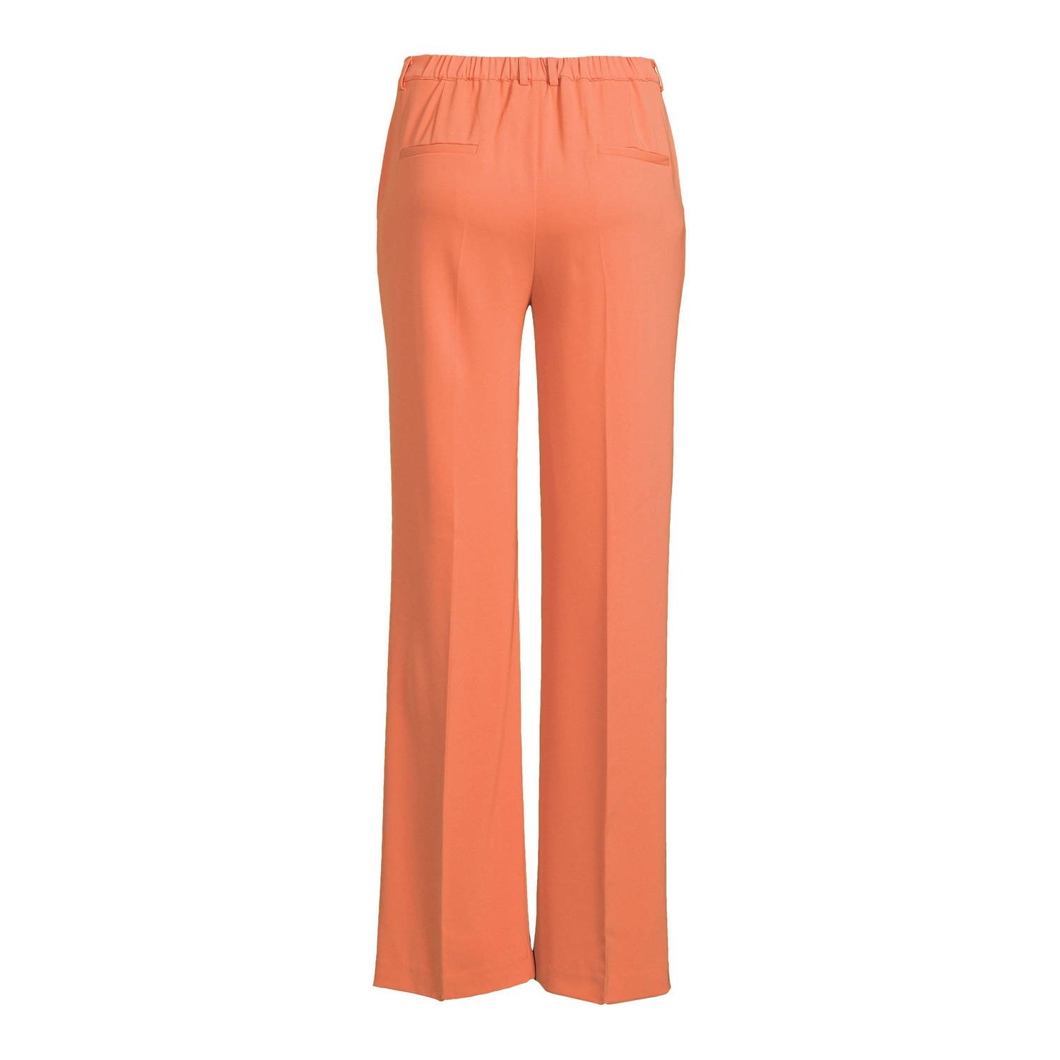 Another-Label high waist straight fit pantalon oranje