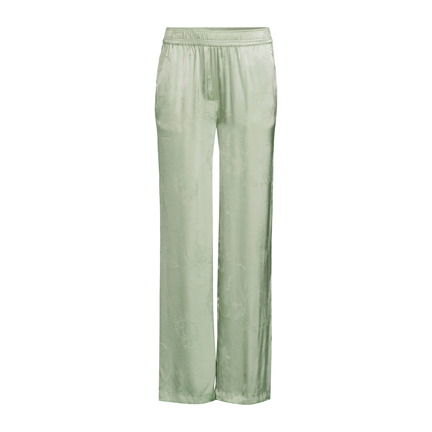Another-Label high waist straight fit pantalon lichtgroen