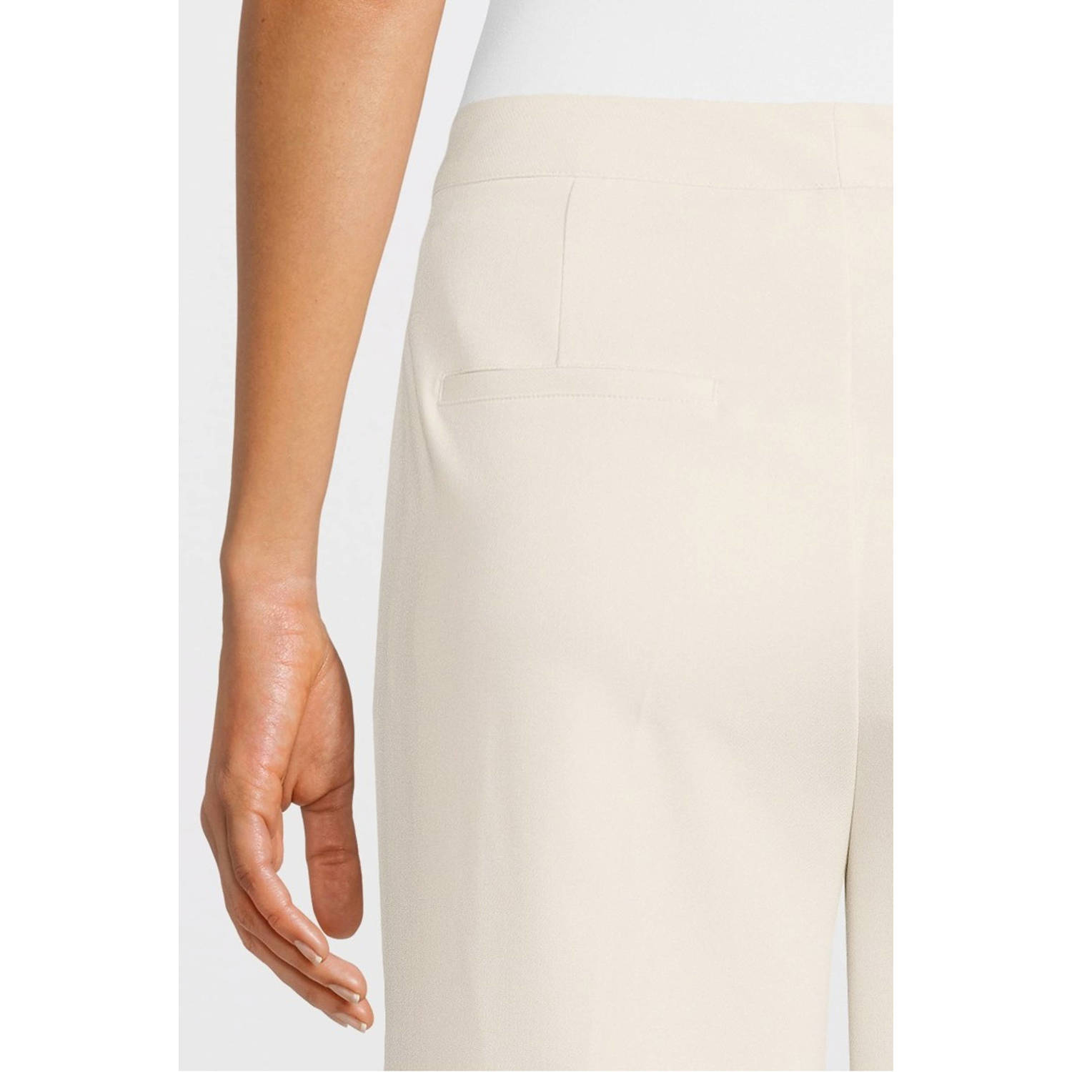 Another-Label high waist straight fit pantalon Moore ecru