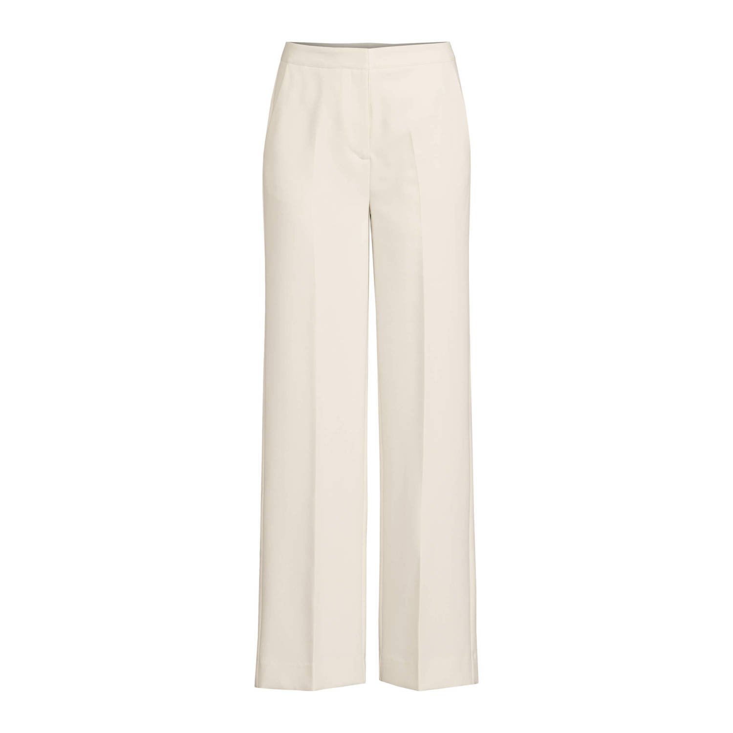 Another-Label high waist straight fit pantalon Moore ecru