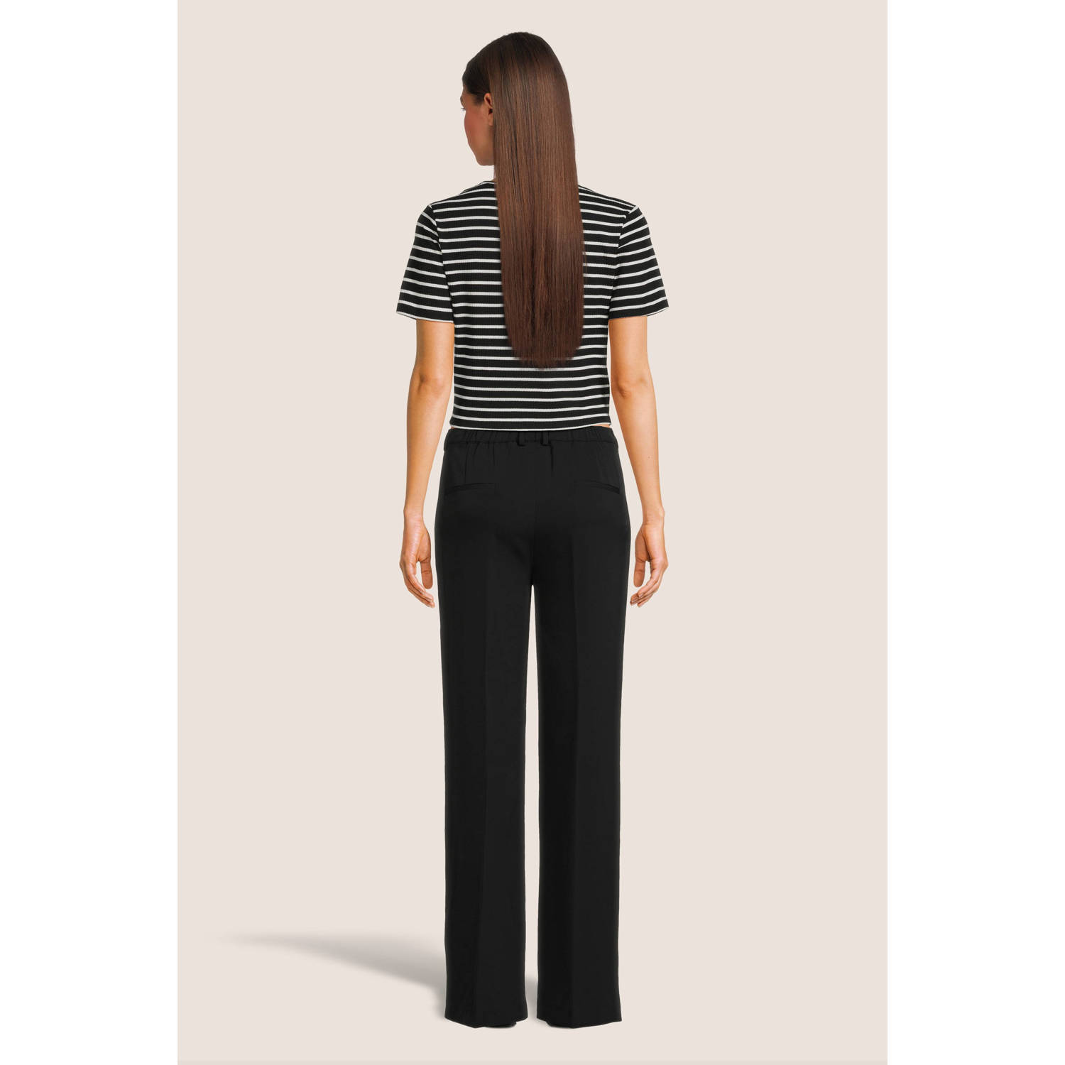 Another-Label gestreept T-shirt zwart wit