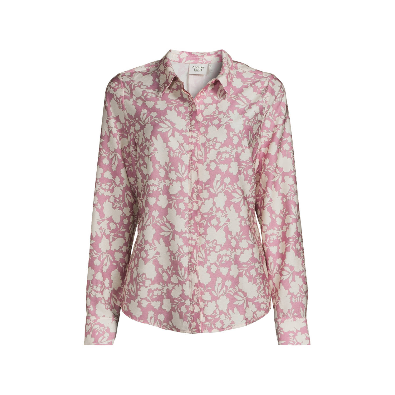 ANOTHER LABEL Dames Blouses Dreiser Flower Shirt L s Roze