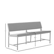 thumbnail: NOUS Living eetkamerbank Sven 160 cm