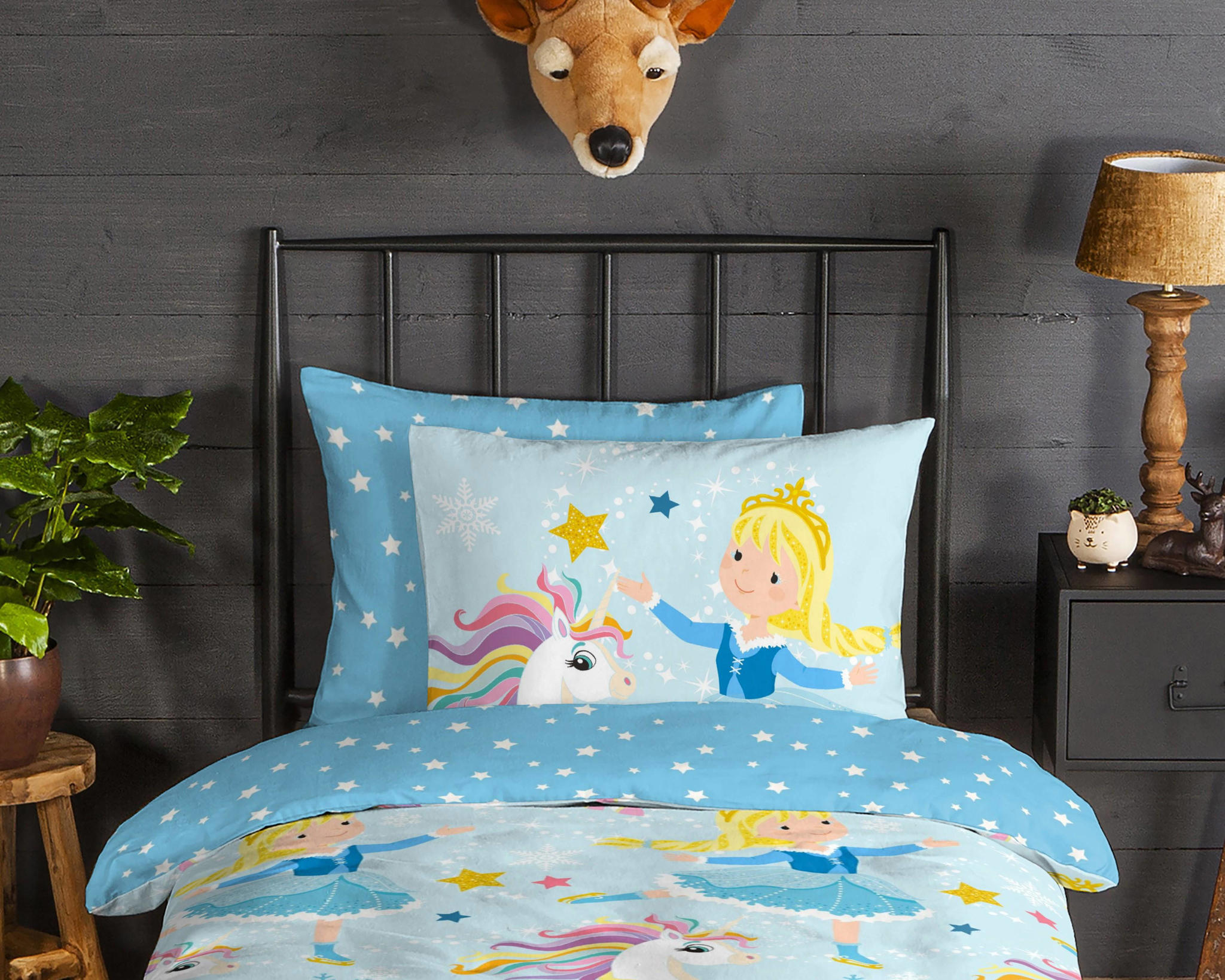 Good Morning flanellen dekbedovertrek 1 persoons (140x220 cm) - Afbeelding 2