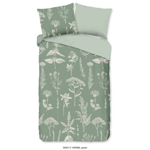 Wehkamp Good Morning flanellen dekbedovertrek 1 persoons (140x220 cm) aanbieding