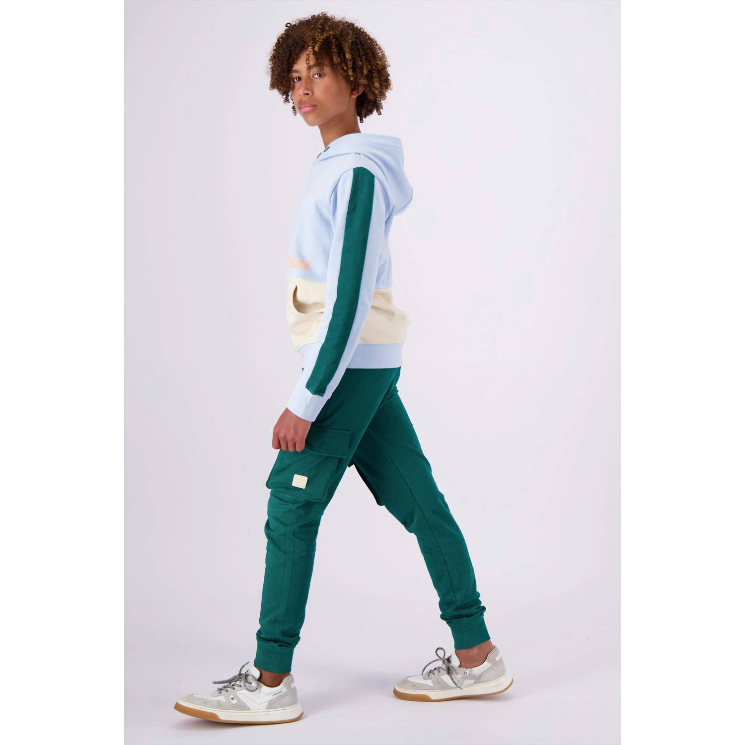 Vingino regular fit joggingbroek Sylvian donkergroen