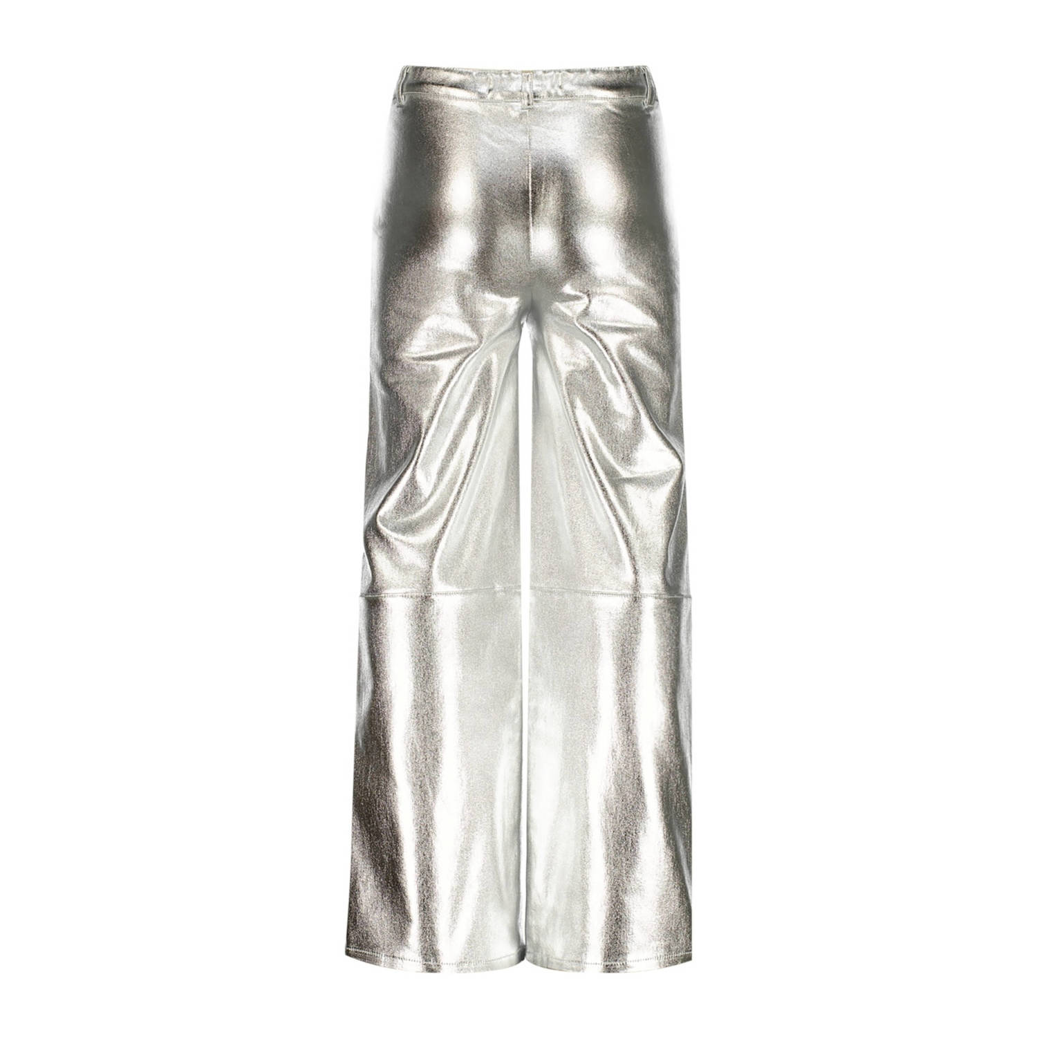 Vingino metallic wide leg broek Sarley zilver