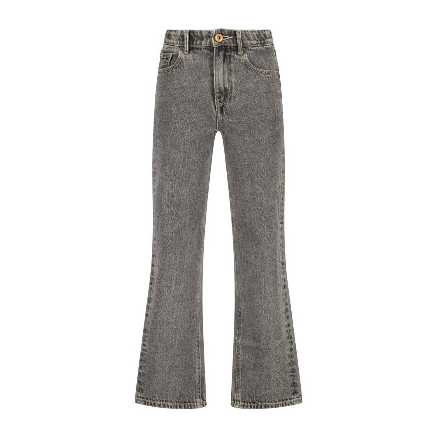 VINGINO wide leg jeans Cato grey vintage Grijs Meisjes Katoen Vintage 128
