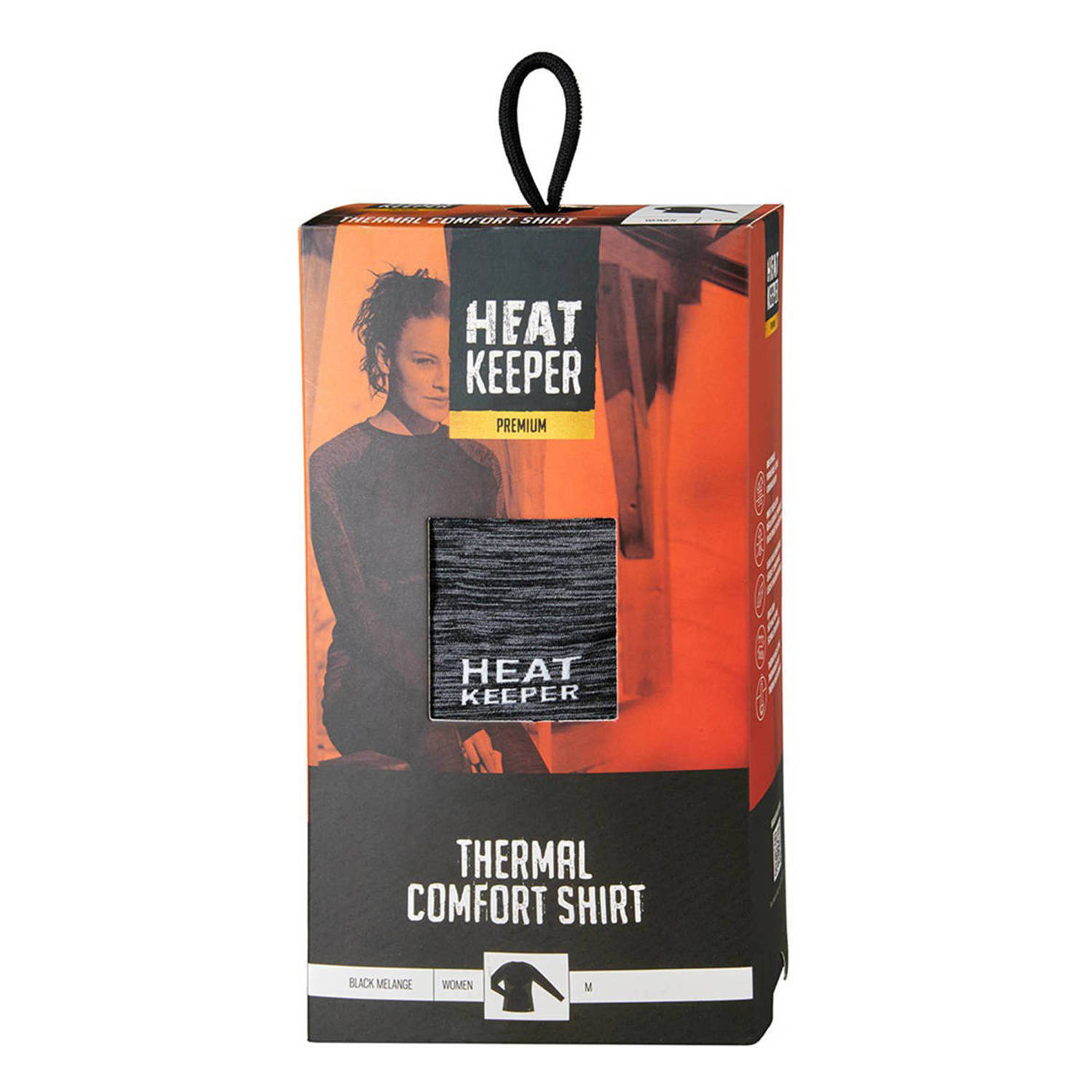 Heatkeeper thermoshirt gemeleerd antraciet