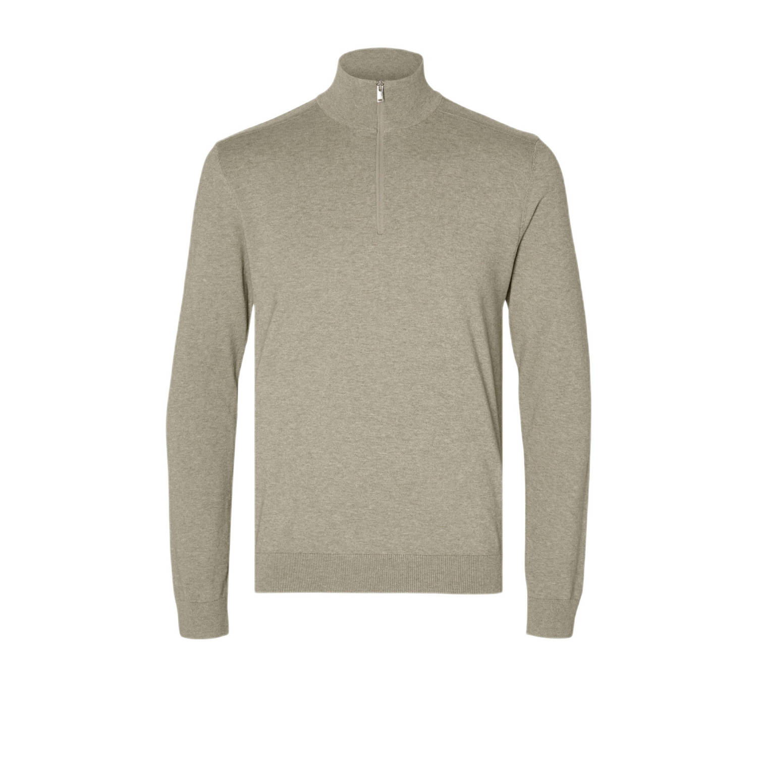 SELECTED HOMME Heren Truien & Vesten Slhberg Half Zip Cardigan Noos Groen