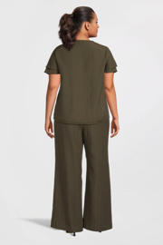 thumbnail: GREAT LOOKS crinkle wide leg broek khaki