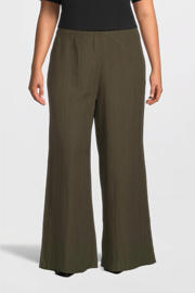 thumbnail: GREAT LOOKS crinkle wide leg broek khaki
