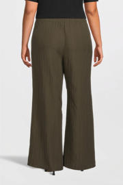 thumbnail: GREAT LOOKS crinkle wide leg broek khaki
