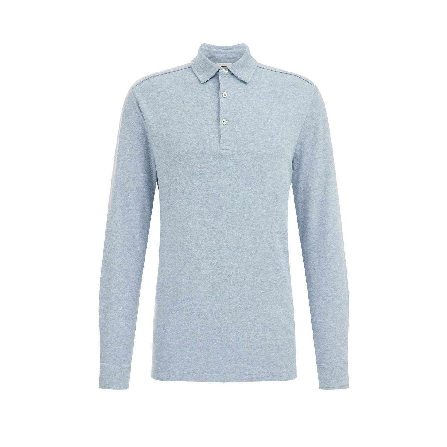 WE Fashion gemêleerde slim fit polo blue dust