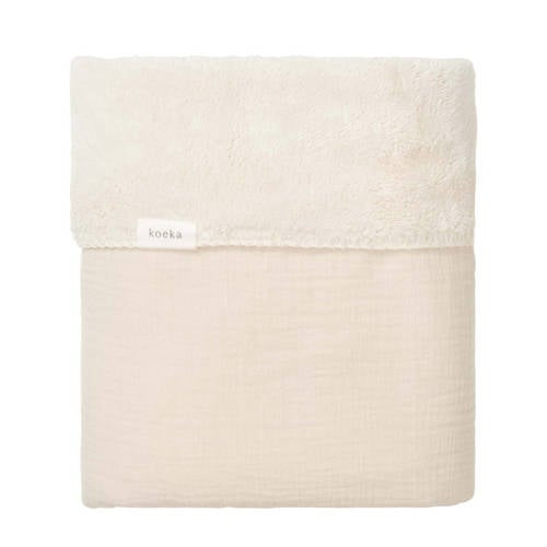 Koeka Faro wiegdeken met teddy offwhite afbeelding