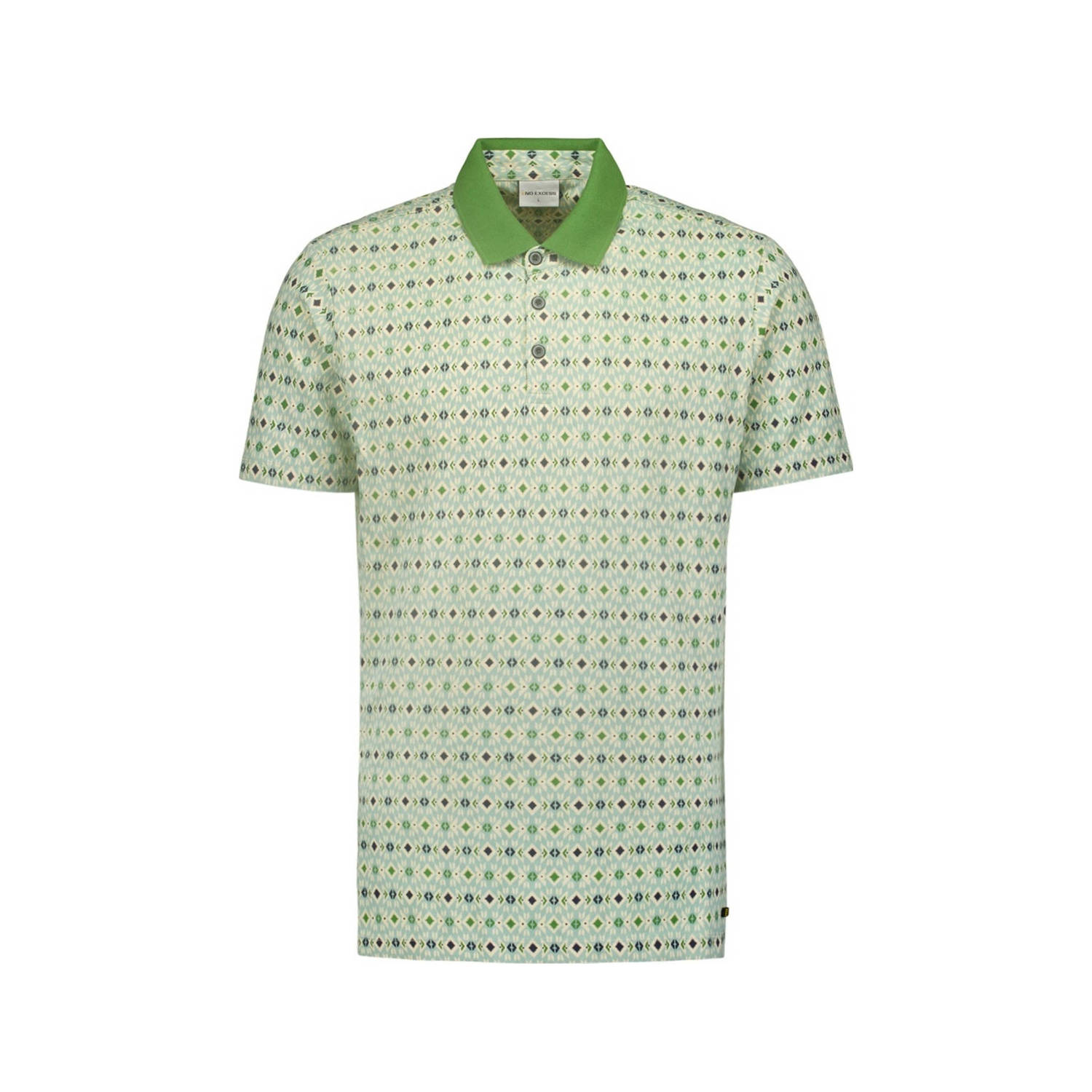 No Excess polo met all over print mint