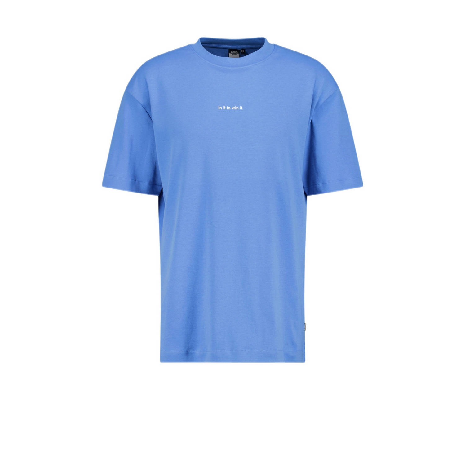 America Today regular fit T-shirt Easton van biologisch katoen blue