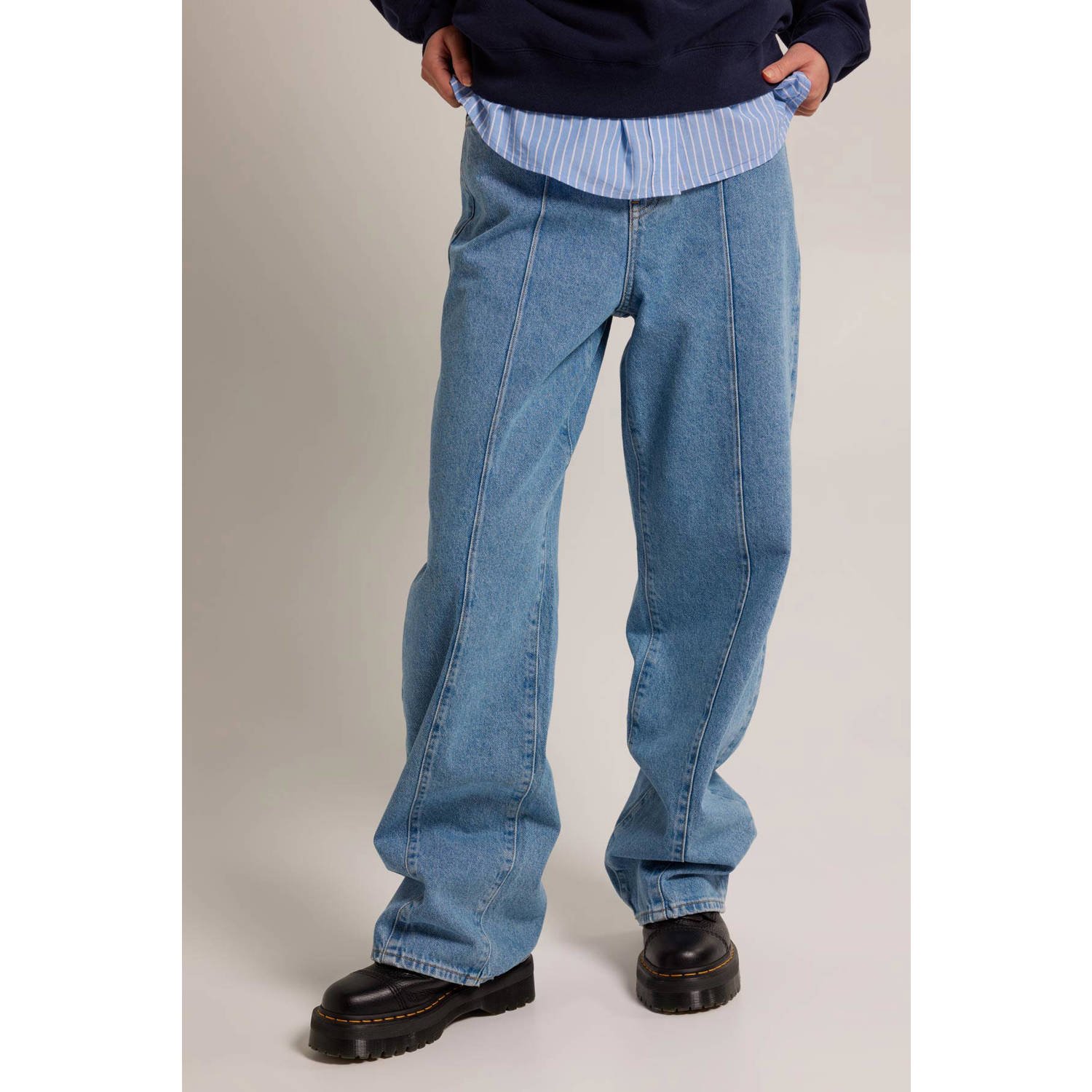 America Today high waist loose jeans Tulsa lichtblauw