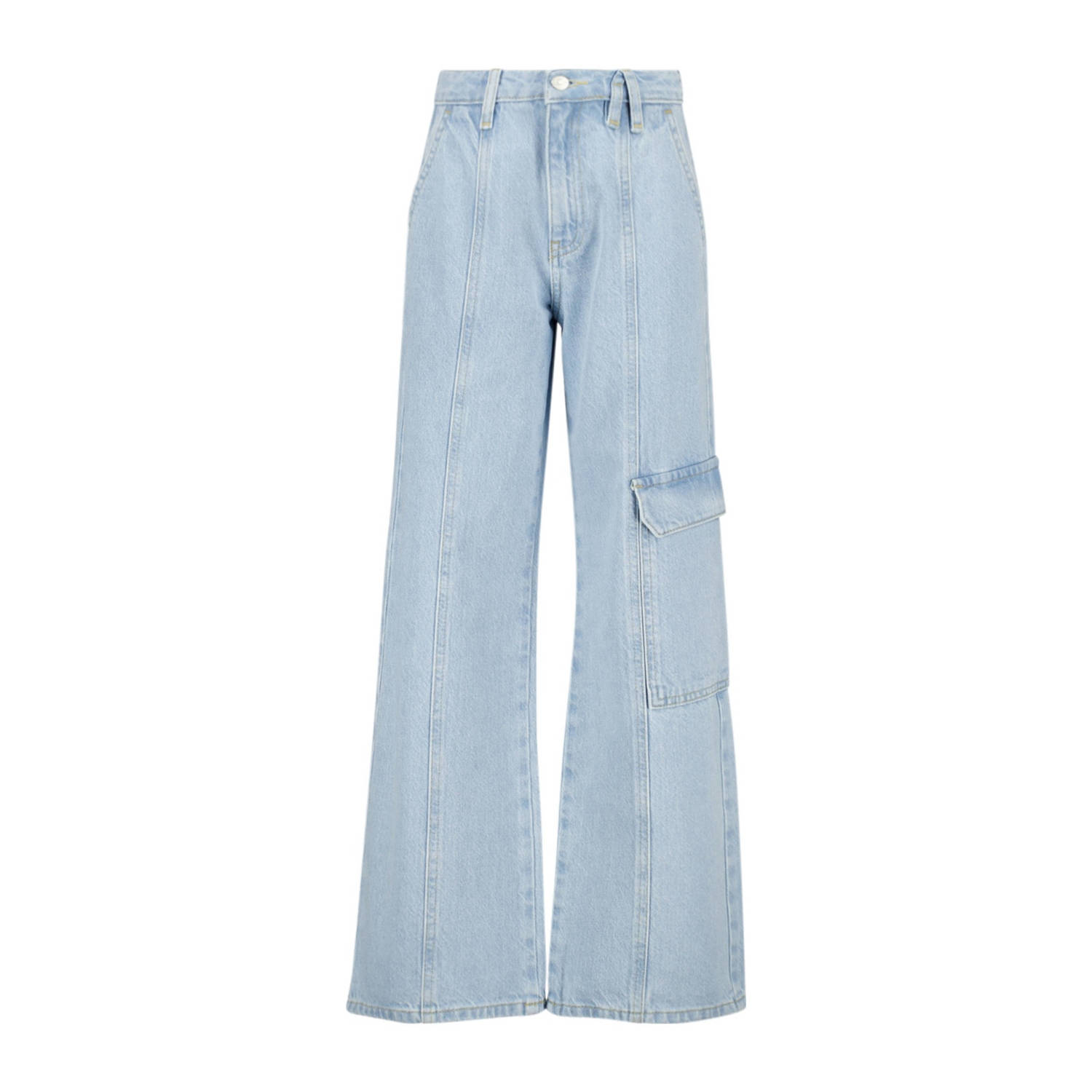 America Today wide leg jeans Fresno JR medium used Blauw Meisjes Denim 122 128