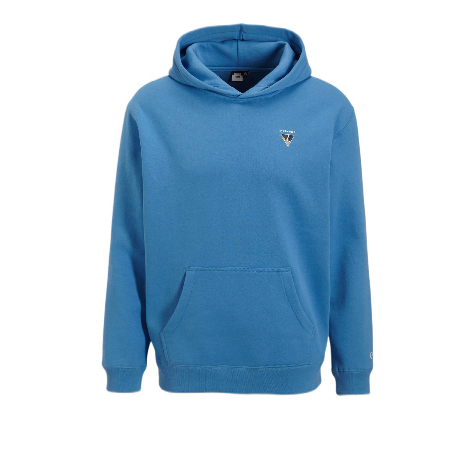 America Today hoodie Sloan met printopdruk blue