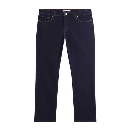 Levi's Plus 314 high waist straight leg jeans dark blue denim afbeelding