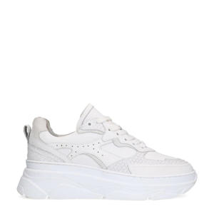   leren sneakers wit