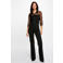 Morgan semi-transparante blouse met stippen en kant zwart